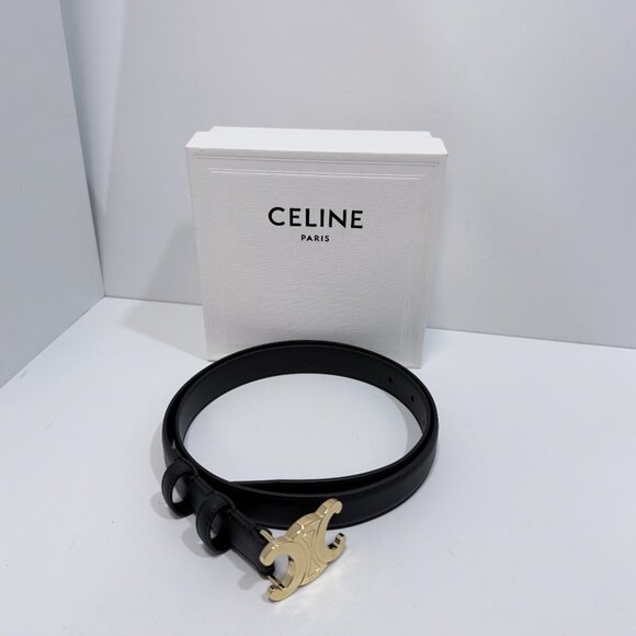 Celine Authentic Women's Black Belt SZ 85